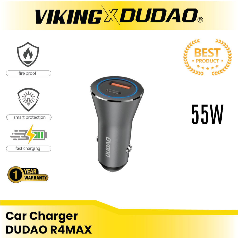 VIKING x DUDAO Smart Car Charger R4MAX Dual Port Charger USB - Type C 45W