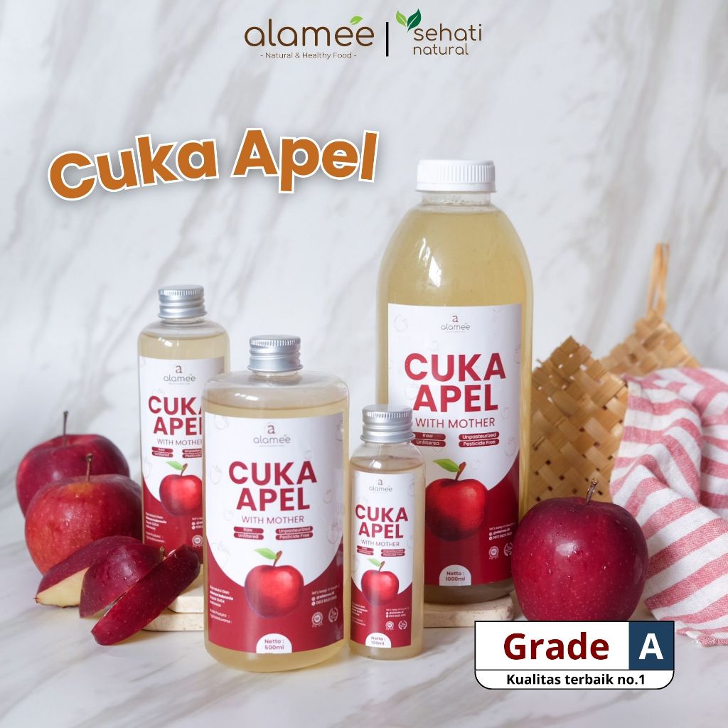 

Cuka Apel Original With Mother Organik Minuman Detok Vinega Sari BuahNon MSG Apple Cider Vinegar