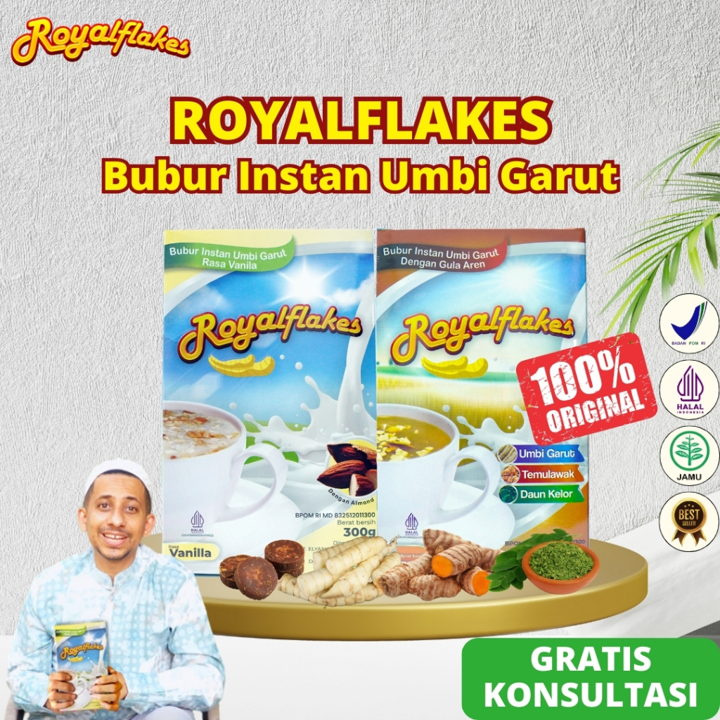 

Royalflakes Superfood Sereal Diet Perbaiki Pencernaan Mencegah Maag Asam Lambung Detoksifikasi Tubuh