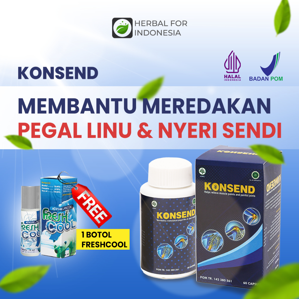 

Konsend - Herbal Asam Urat & Nyeri Sendi BPOM Original 60 Kapsul