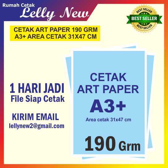 

CETAK ART PAPER A3+ 190 Grm MURAH PRINT TANPA MINIMAL ORDER