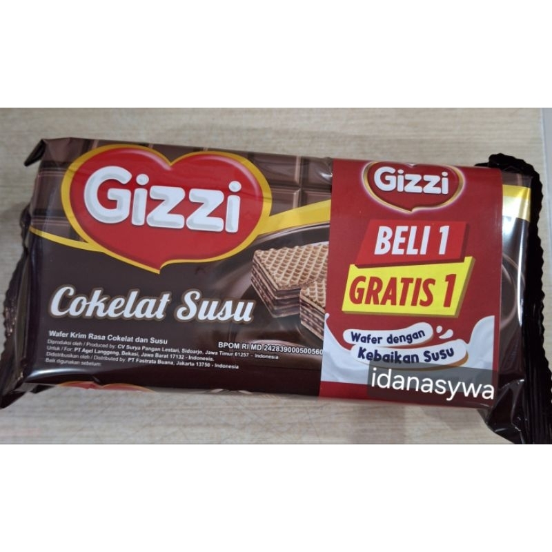 

Gizzi wafer Coklat 122 gram Beli 1 Gratis 1