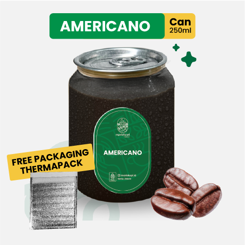 

Kopi Hitam Americano Kemasan bottle PET CAN 250ml Ready To Drink MarieKopi