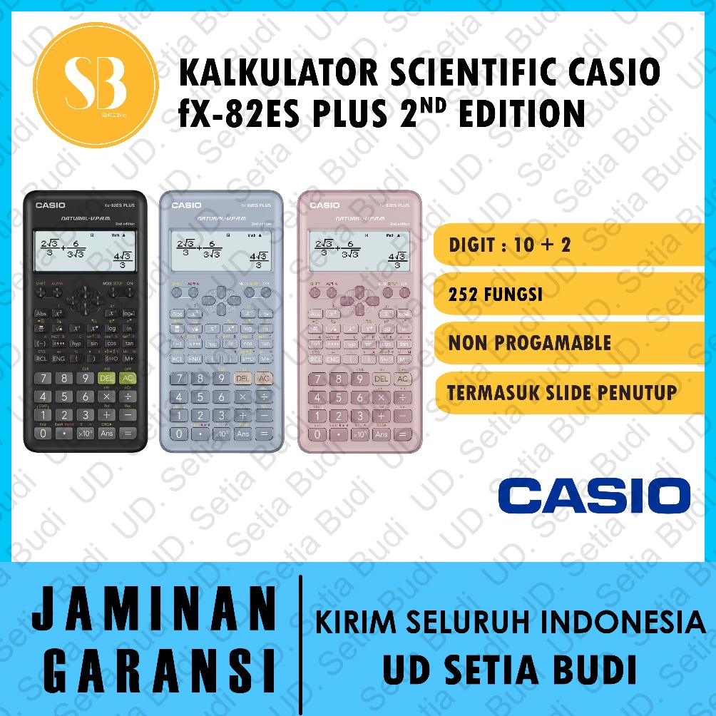 

KODE J3A Kalkulator Scientific Casio FX82ES Plus Classwiz Asli dan Bergaransi