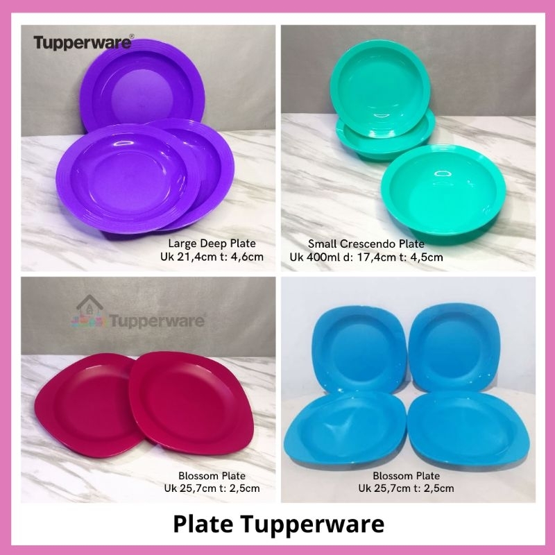 Plate/ Piring Tupperware - Blossom Plate/ Large Deep Plate / Crescendo Plate