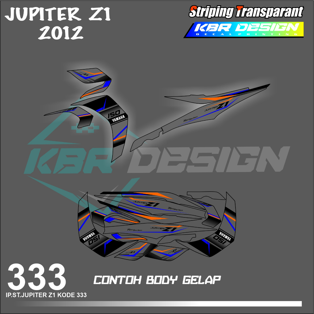 JUPITER Z1 2012 (COD) STIKER STRIPING MOTOR YAMAHA JUPITER Z1 HOLOGRAM DAN TRANSPARAN