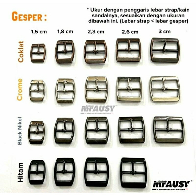 Gesper sandal wanita briken gesper kotak gesper tusuk pengait sandal gesper wanita