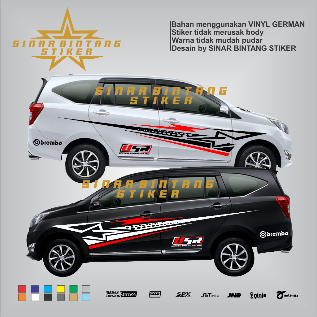 stiker mobil sigra calya stiker cutting striping mobil calya sigra