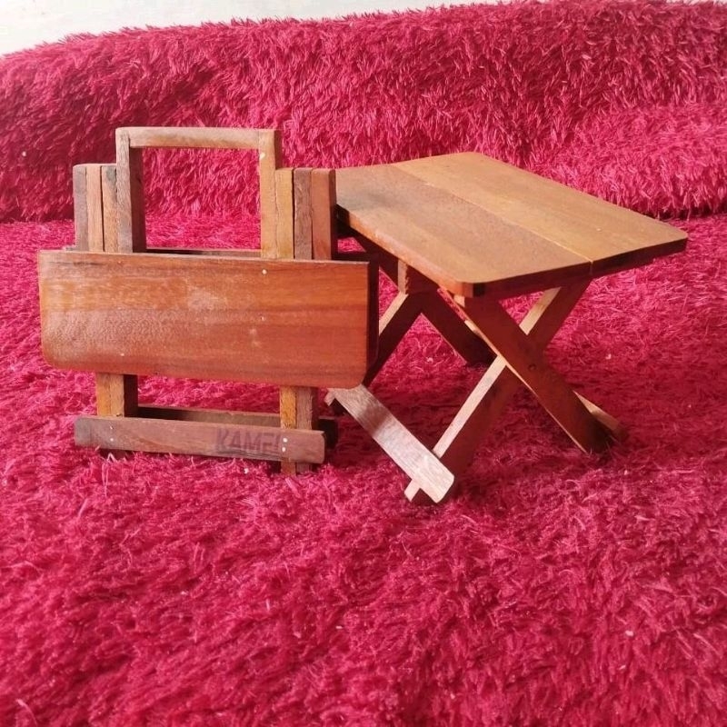 Rehal Rekal Ulin Uk 20 cm / Meja Lipat Kayu Ulin / Besi Ukuran 20cm - Furniture