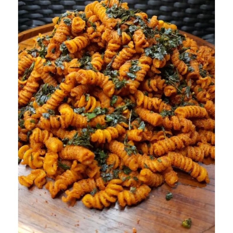 

MAKARONI URIL / SPIRAL PEDAS DAUN JERUK / ORIGINAL kemasan 250gram