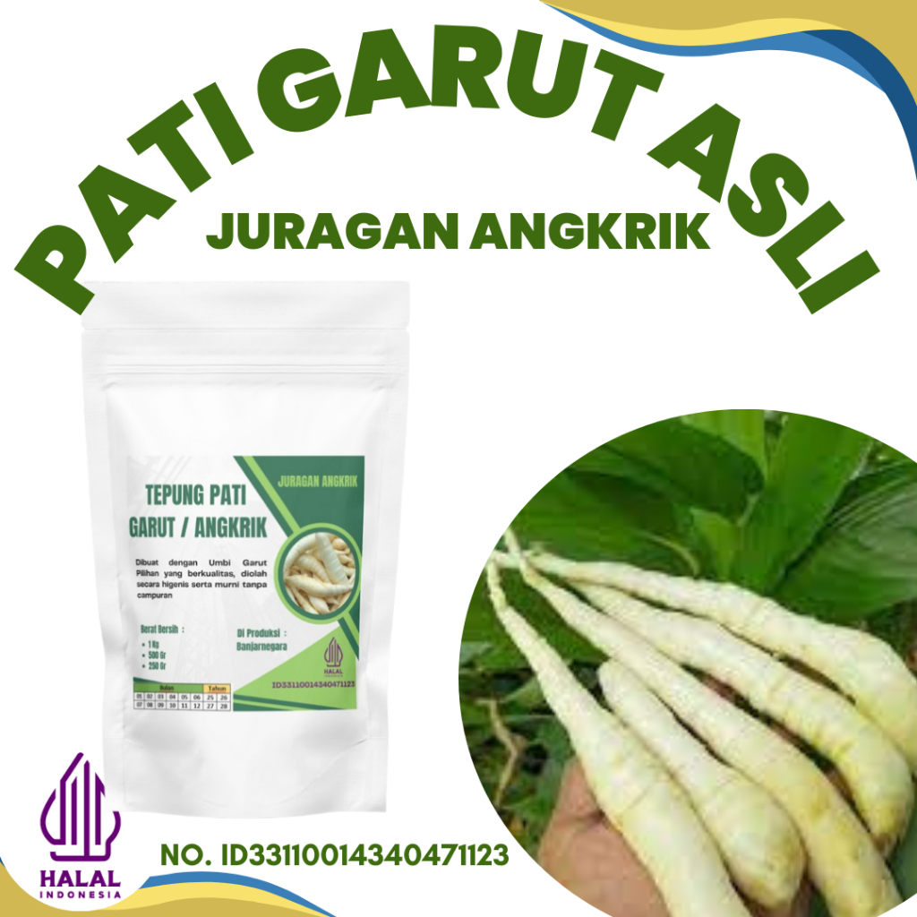 

Tepung Garut Pati Garut Original 1 Kg Obat Maag Asam Lambung