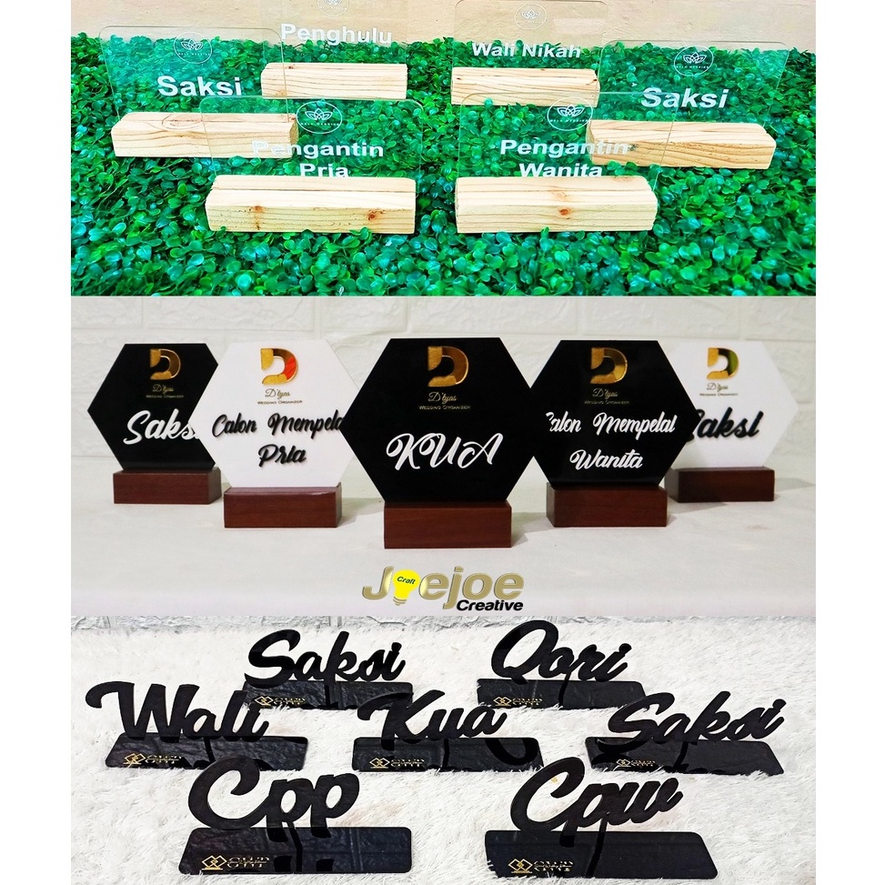 

KODE M94B Table Sign WeddingPapan Tanda Meja Akrilik Custom Harga Perpcs