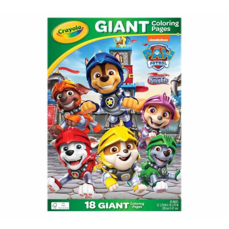 

(IAS) Crayola Paw Patrol Giant Coloring 18 Pages / Coloring Book / Buku Mewarnai Anak