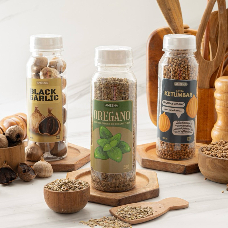 

[ TRIPLE BUNDLING ] Black Garlic 140GR, Oregano 70GR, Ketumbar 110GR | AAA04