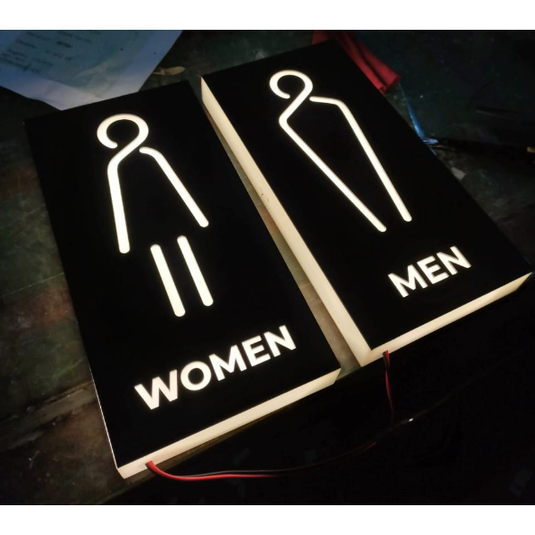 Neon Box Led Toilet Papan Nama Toilet Custom