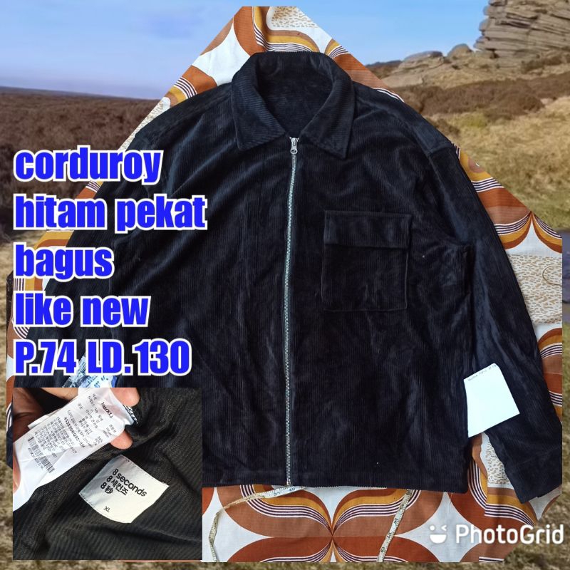 kemeja outer fashion jaket over shirt corduroy 8 seconds