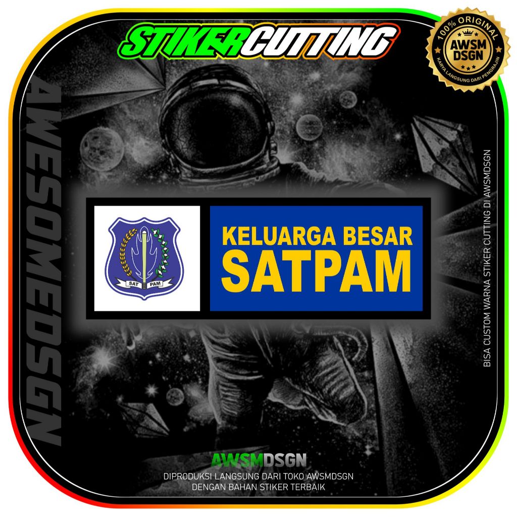 

stiker cutting print cut keluaga besar satpam