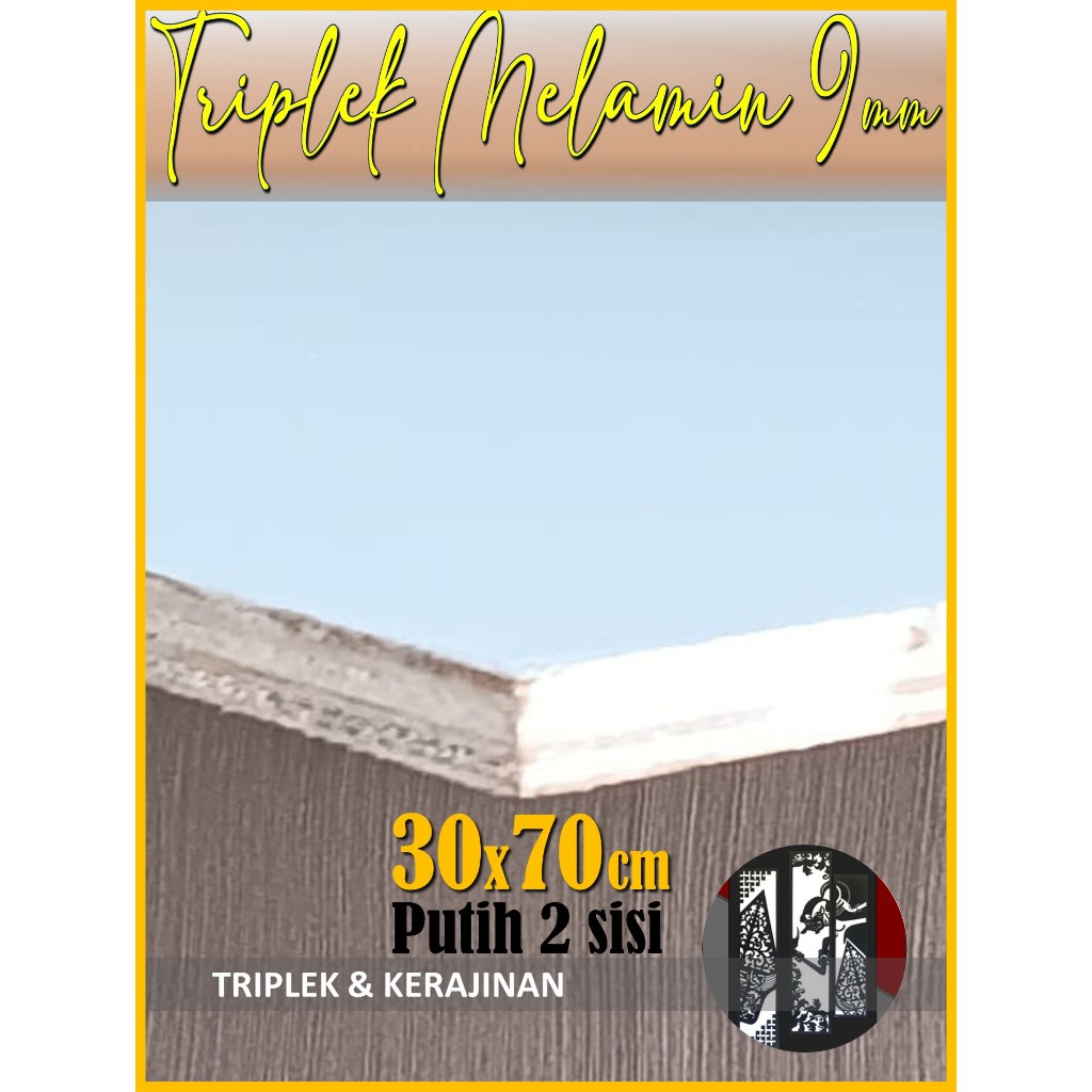 Triplek Melamin Putih 9mm 30x70 cm (2 Muka | Doff-Glossy) 9 mm 30 x 70 | 70x30 | 70 x 30 cm