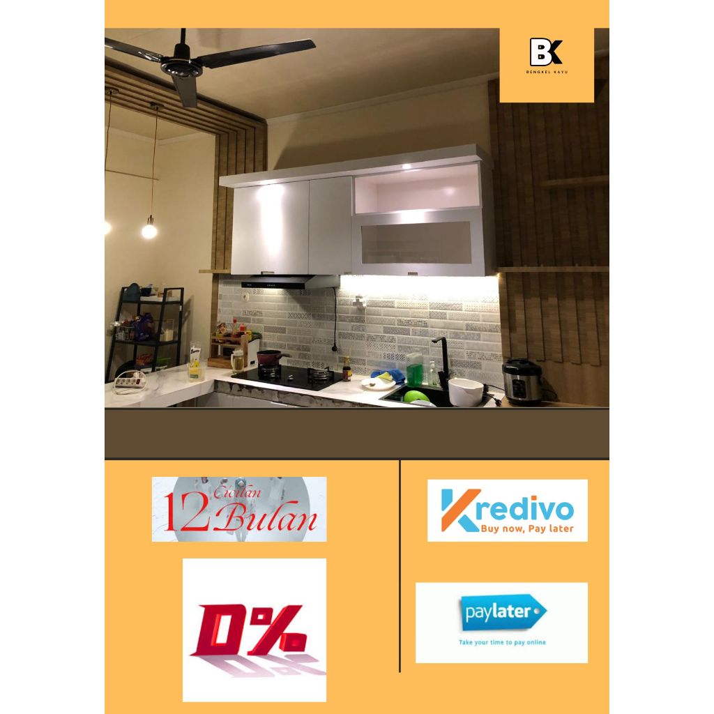 Kitchen set Minimalis Atas Lemari Dapur Gantung Minimalis Kayu Bawah Kabinet Custom