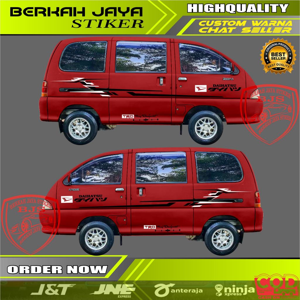 Stiker Mobil Espass Cutting Sticker Lis Body Samping Zebra Espass Variasi Keren Minimalis