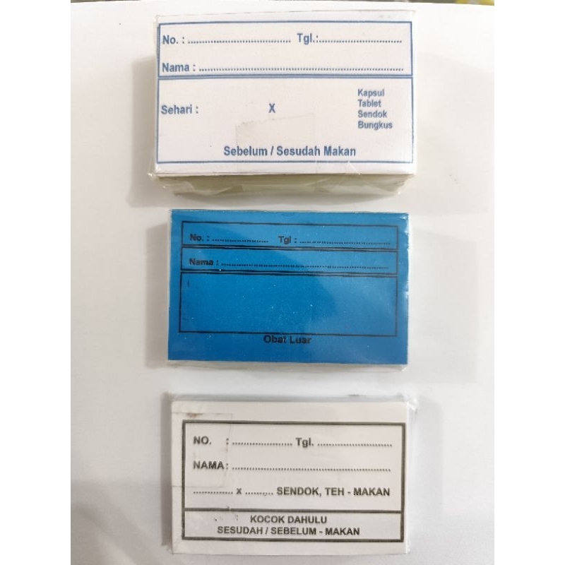 

Etiket Obat / Stiker Obat