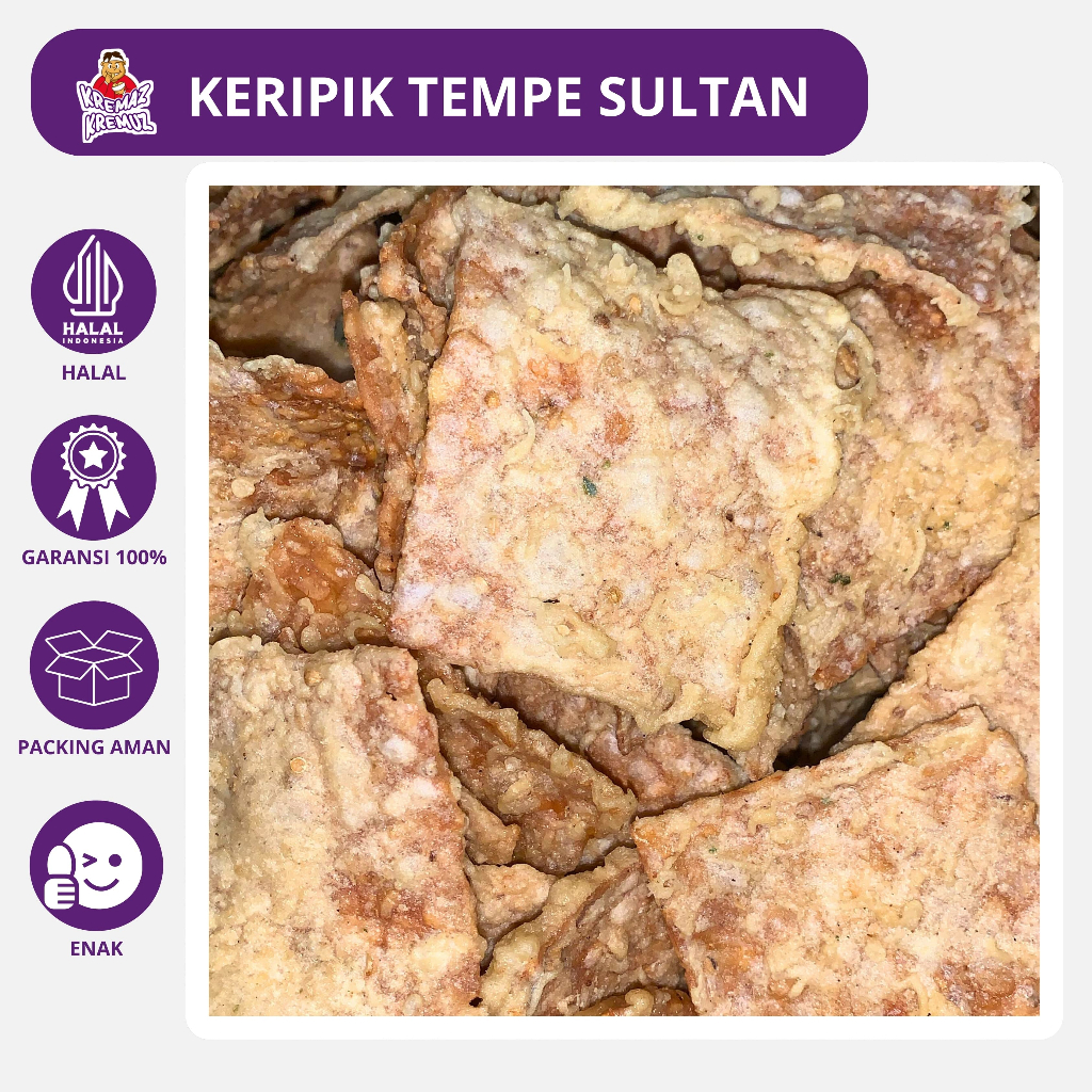 

KERIPIK TEMPE KRIUK GURIH CAMILAN LAUK ENAK 330gr