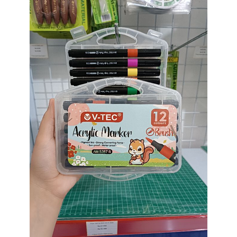 

V-tec Acrylic Marker 12pcs / Spidol Acrylic / Acrylic Marker / Spidol / Pen Marker
