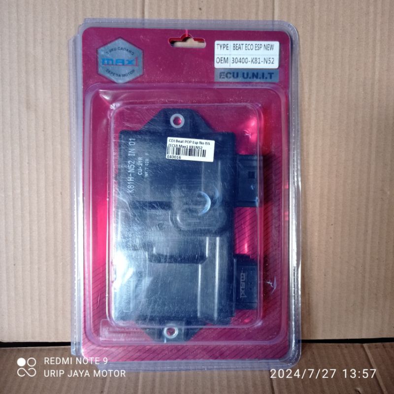 Ecu Beat POP / Beat eSP NON ISS K81H-N52 pnp K81A-N02 Max1