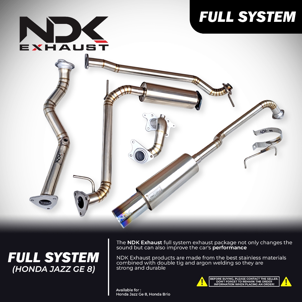 Knalpot NDK Jazz GE8 Fulset Knalpot Racing Knalpot Mobil Racing Plug And Play Jazz NDK EXHAUST