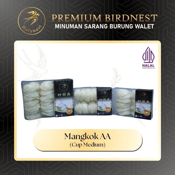 

Sarang Burung Walet Bersih Cetak Mangkok AA (Cup Medium) 50 gr