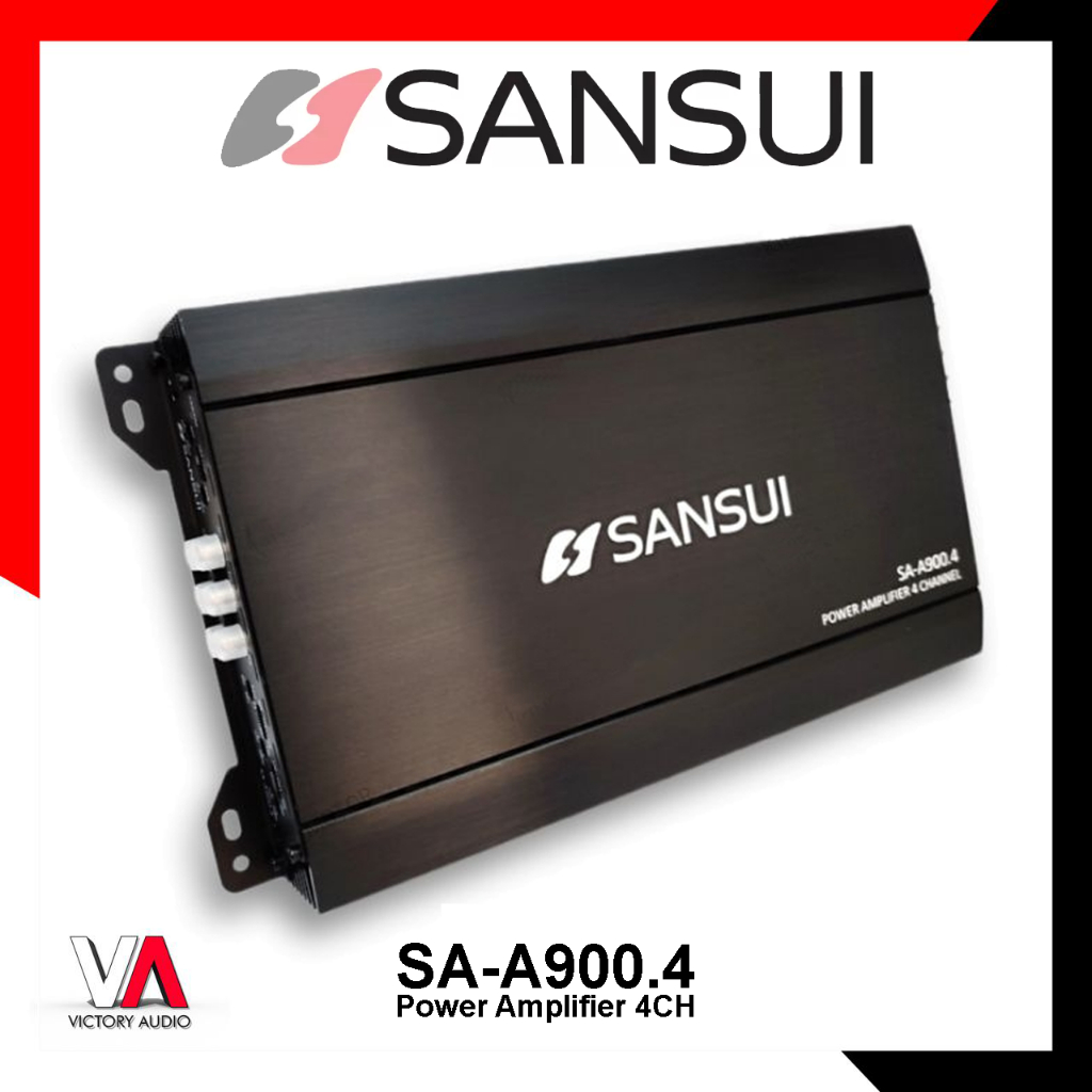 Power Amplifier 4 Channel Audio Mobil SANSUI SA-A900.4 12000 Max Power Output Bridgeable Power Amp O