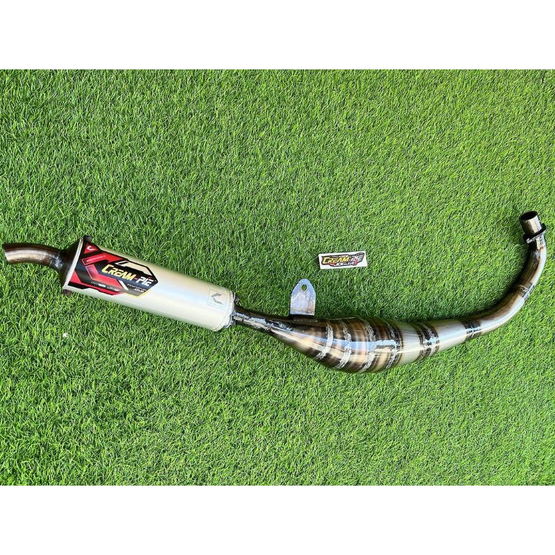 Knalpot Creampie Jogja Original Satria 2tak Hiu Lumba Dot Samping Galvanis Almu Original Racing Jogj