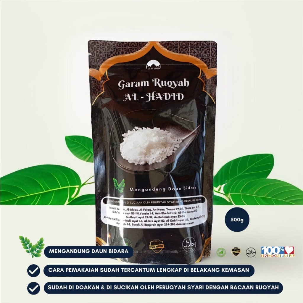

(Min Beli 500gr) AL HADID Garam Asma Ruqiyah Premium Terjamin Asli Garam Ruqyah