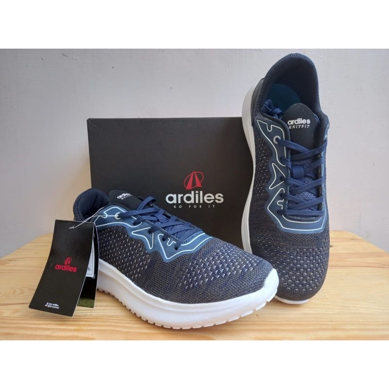 sepatu running pria ardiles shoes-prs star road/biru navy/putih/navy blue/White 100%Original