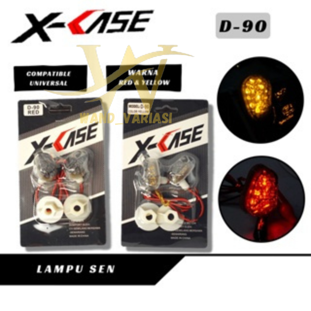 Lampu Sein Tempel LED D90 X-Case/Lampu Sen Led/Untuk Motor R15, Cbr150r, Gsx150, R25, R15,Ninja250/U