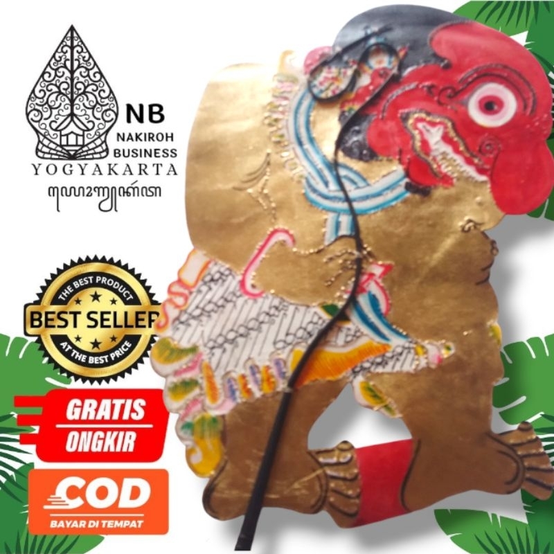 NAKIROHBUSINESS BUTO TERONG Wayang Kulit Sapi Asli Buto Terong Bahan Kulit Sapi