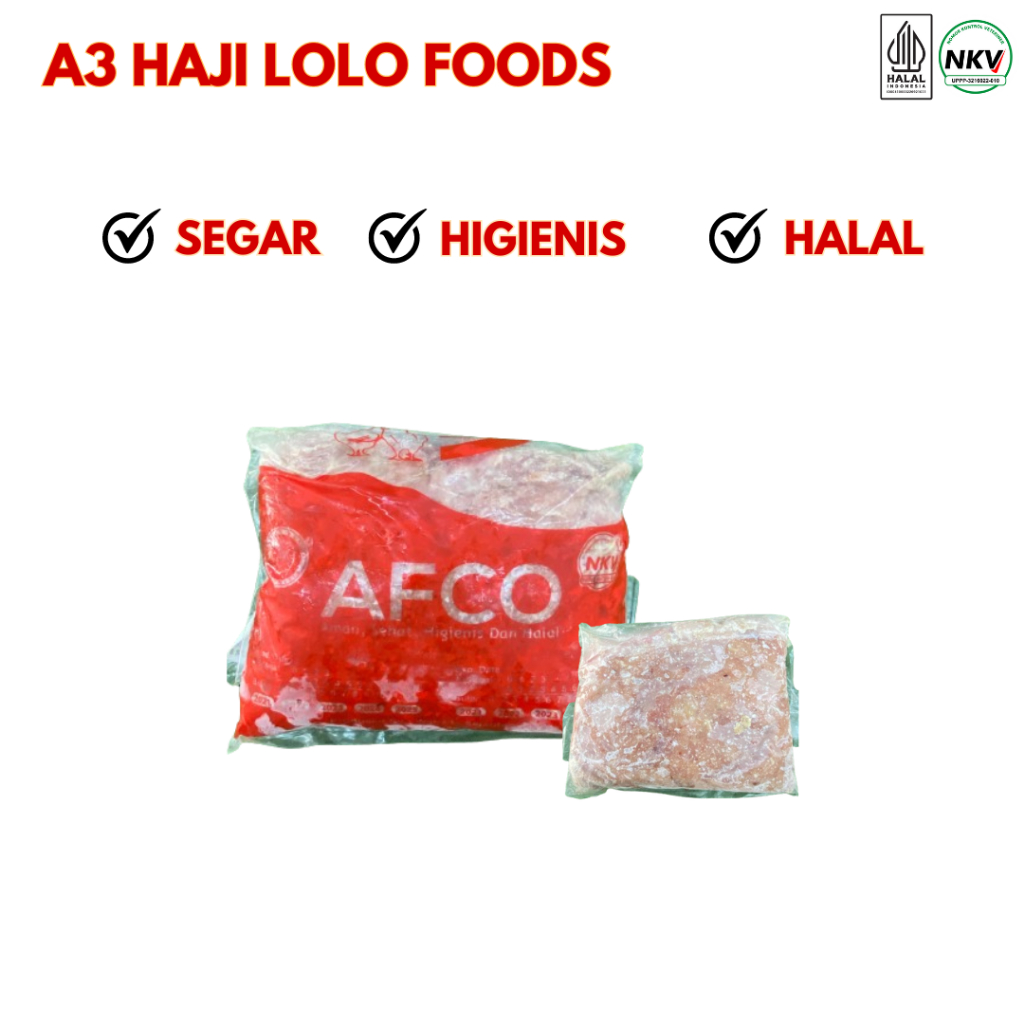 

Afco Ayam Giling Utuh 1 Kg P