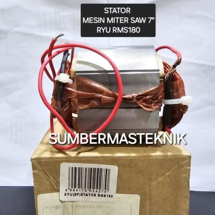 STATOR RYU RMS180 BANTALAN RUMAH ANGKER MESIN MITER SAW 7" RYU RMS 180 ORIGINAL RYU