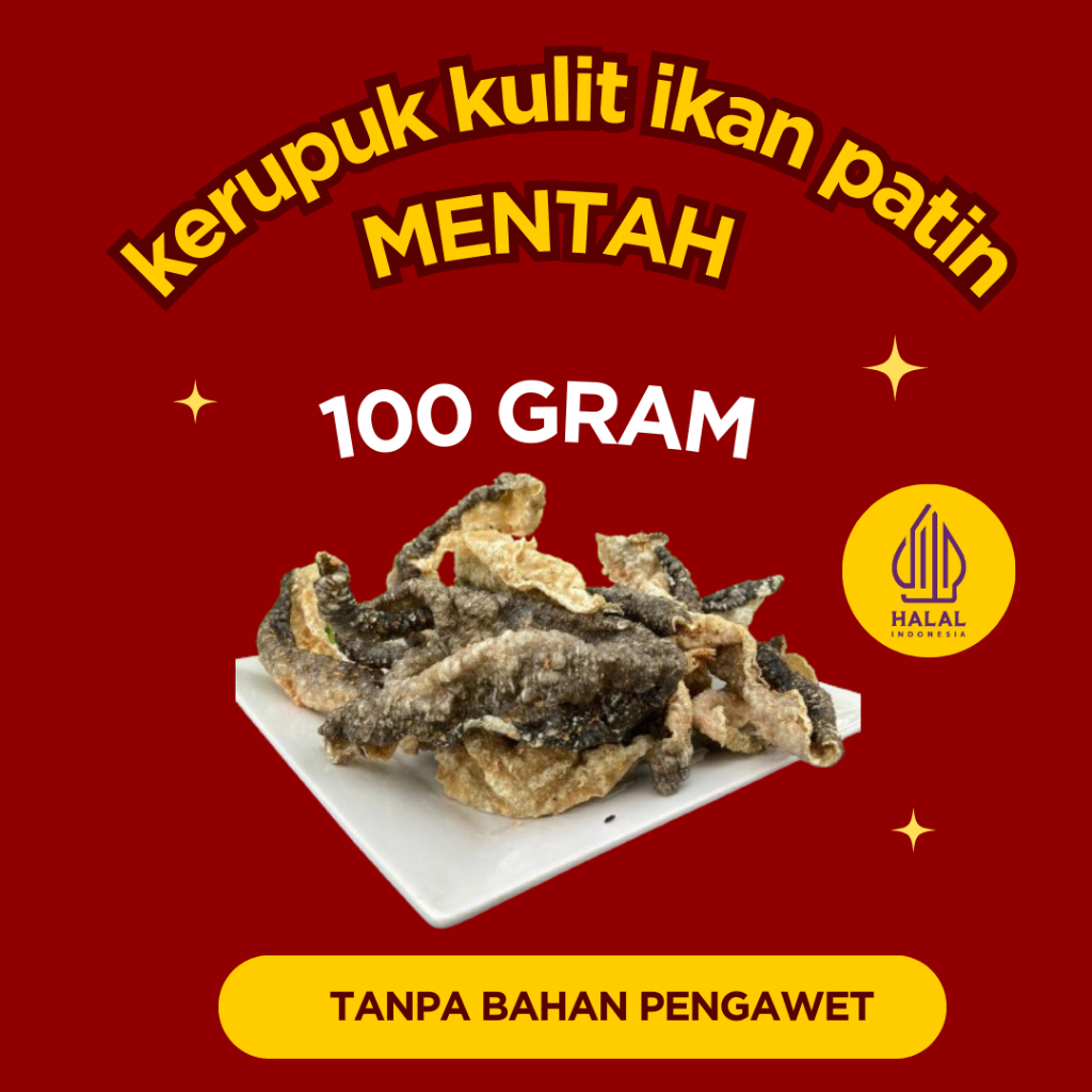 

kerupuk kulit ikan patin mentah sedap 100 gr