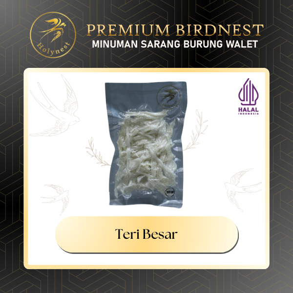 

Sarang Burung Walet Bersih Teri Besar (Strip Toothpick Teri Besar)