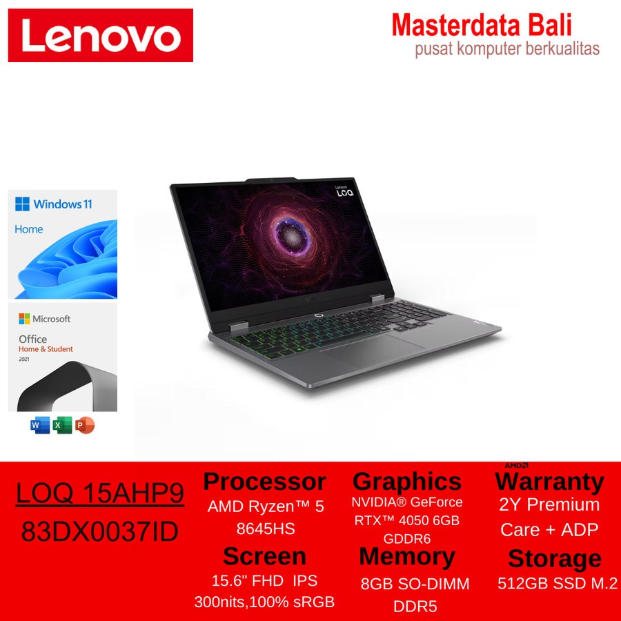 Laptop Lenovo LOQ 15AHP9 83DX0037ID