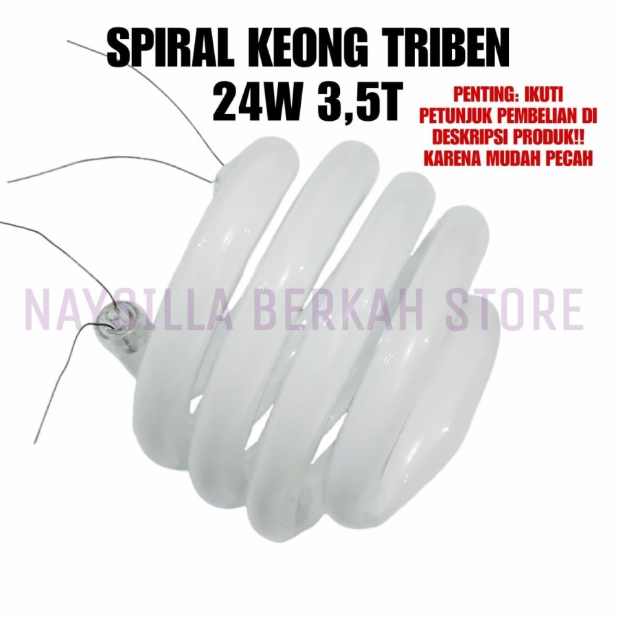KACA LAMPU SPIRAL KEONG TRIBEN 24W 3,5T