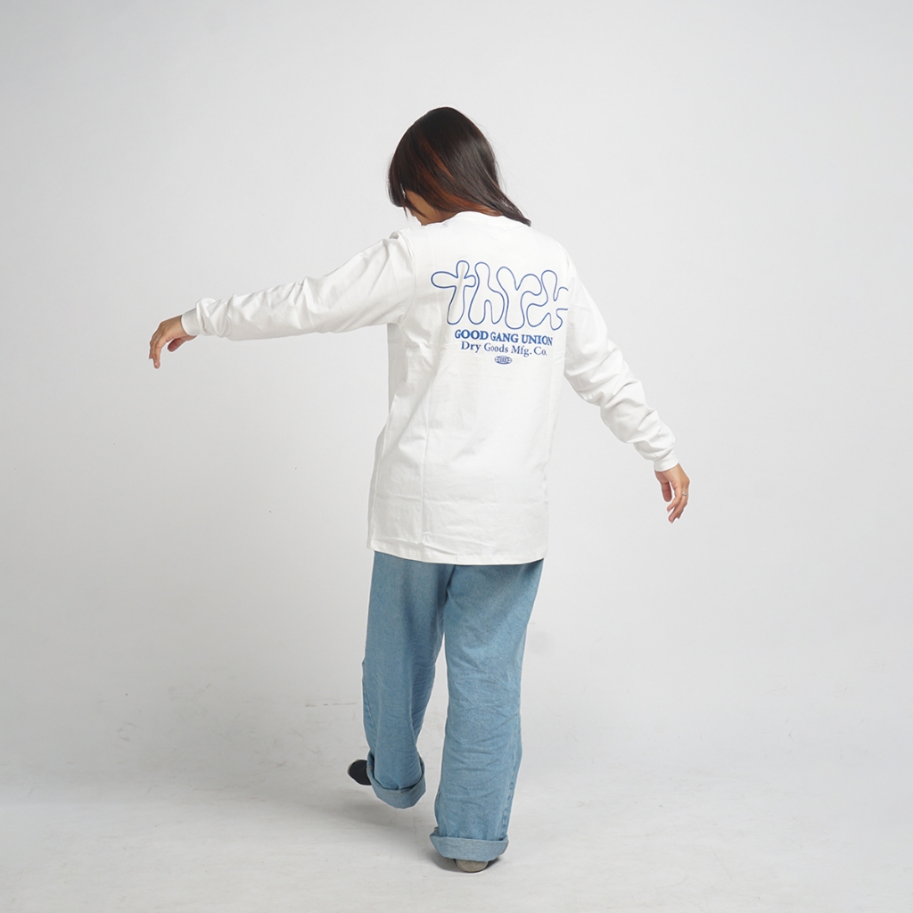Throox Longsleeve || Throox Kaos Lengan Panjang Domestic White