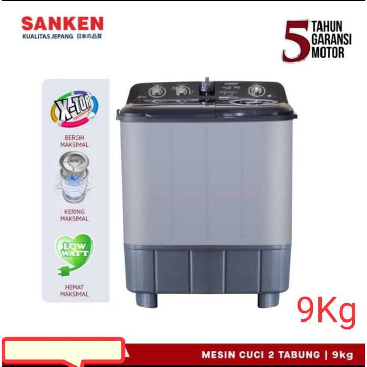 MESIN CUCI 2 TABUNG SANKEN 9KG