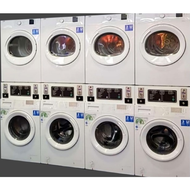 MESIN LAUNDRY KOIN/Q'RIS BEKO WASHER 11KG DAN DRYER BEKO 8 KG - 4 STACK