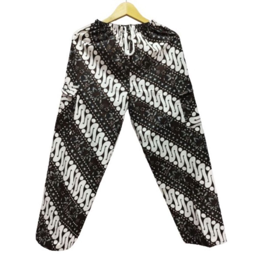 BLA309 celana batik pria panjang jumbo betawi