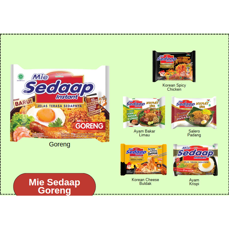 

Mie Seedap Goreng (All Varian)