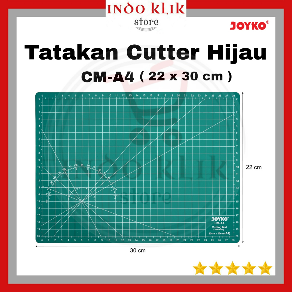 

Cutting Mat Ukuran A4 Joyko / Alas Potong Kertas CM-A4 / Tatakan Cutter Hijau CM A4