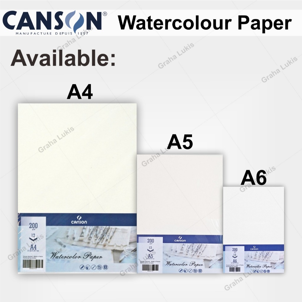 

HJK Canson Watercolor Paper A5 200gsm / Canson Montval A5