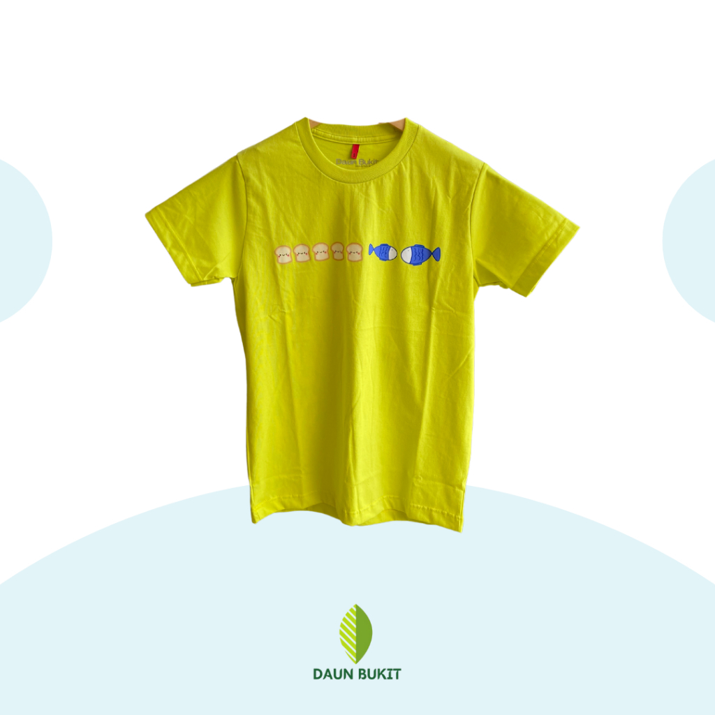 Kaos Rohani Daun Bukit - 5 Roti 2 Ikan Tshirt